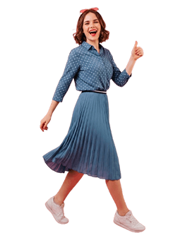 Blue Polka Dot Dress 