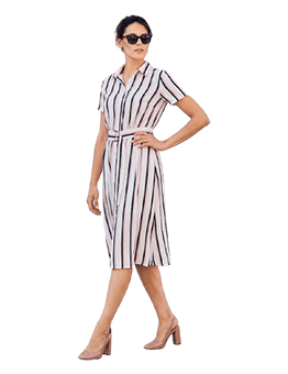 Striped Button Down Dress